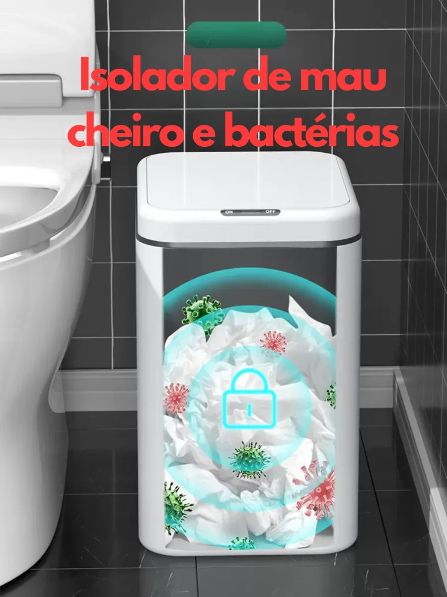 Lixeira com Sensor Automático-Azzura