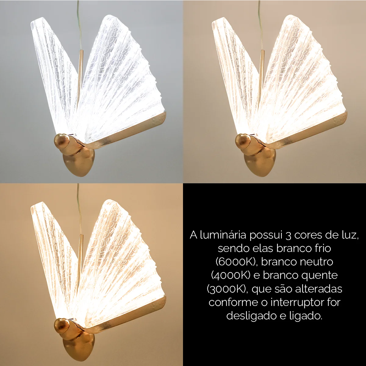 Luminária Pendente Golden Bee Azzura