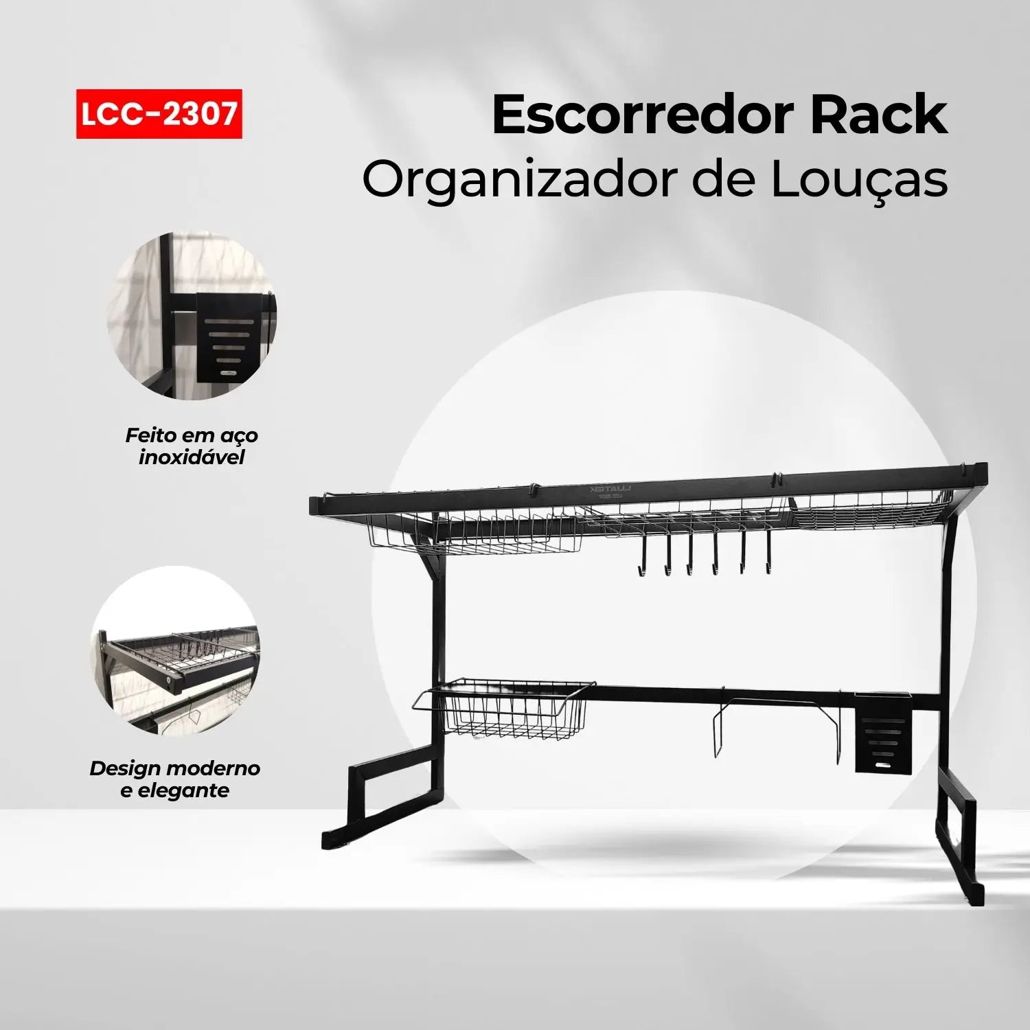 Prateleira para Louças de Cozinha Inox  Azzura
