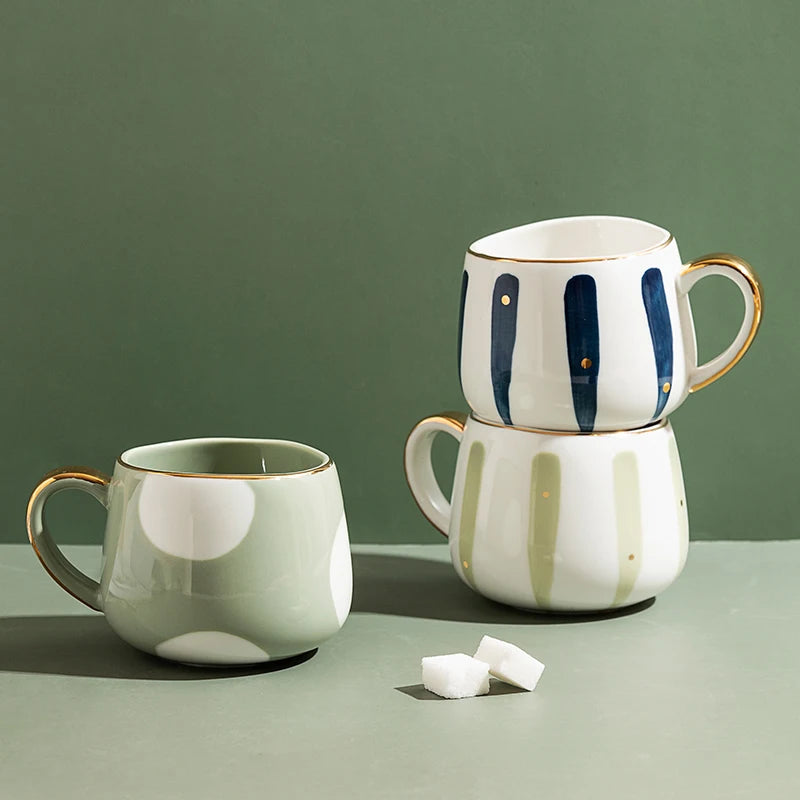 Caneca de café de cerâmica criativa nórdica
