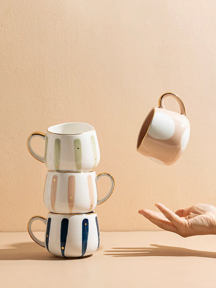 Caneca de café de cerâmica criativa nórdica