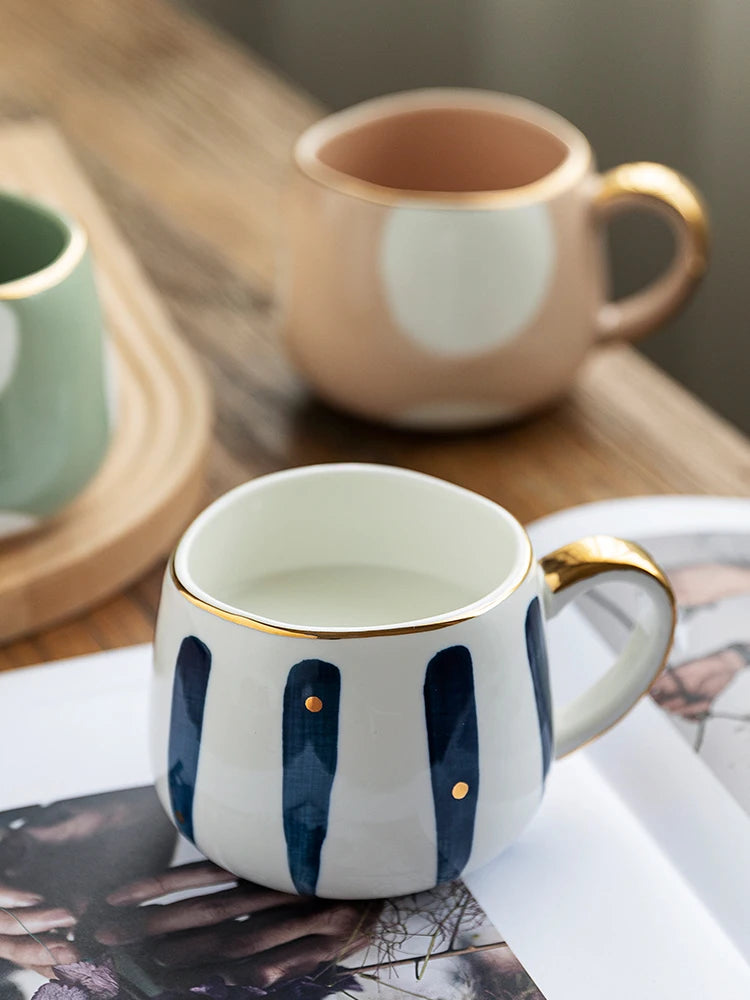 Caneca de café de cerâmica criativa nórdica