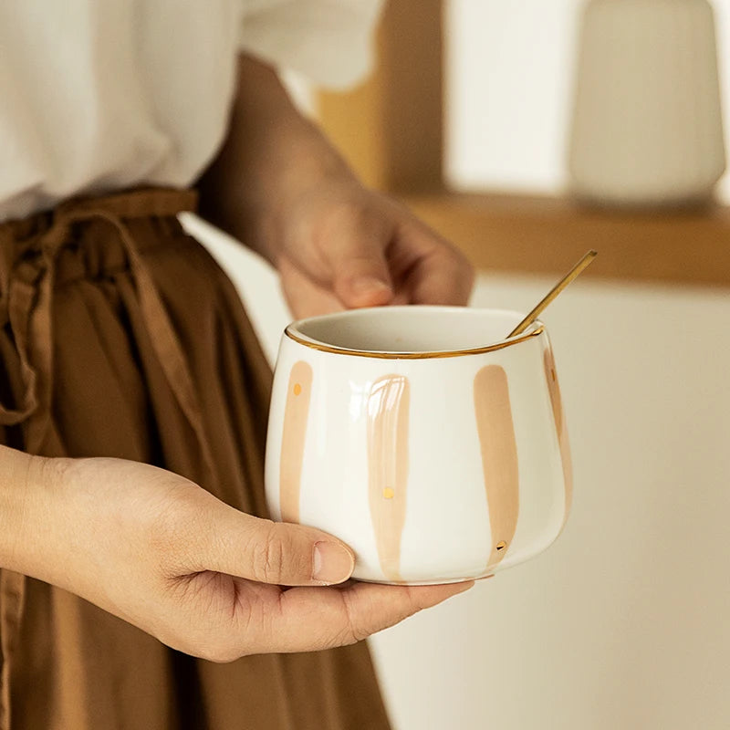 Caneca de café de cerâmica criativa nórdica
