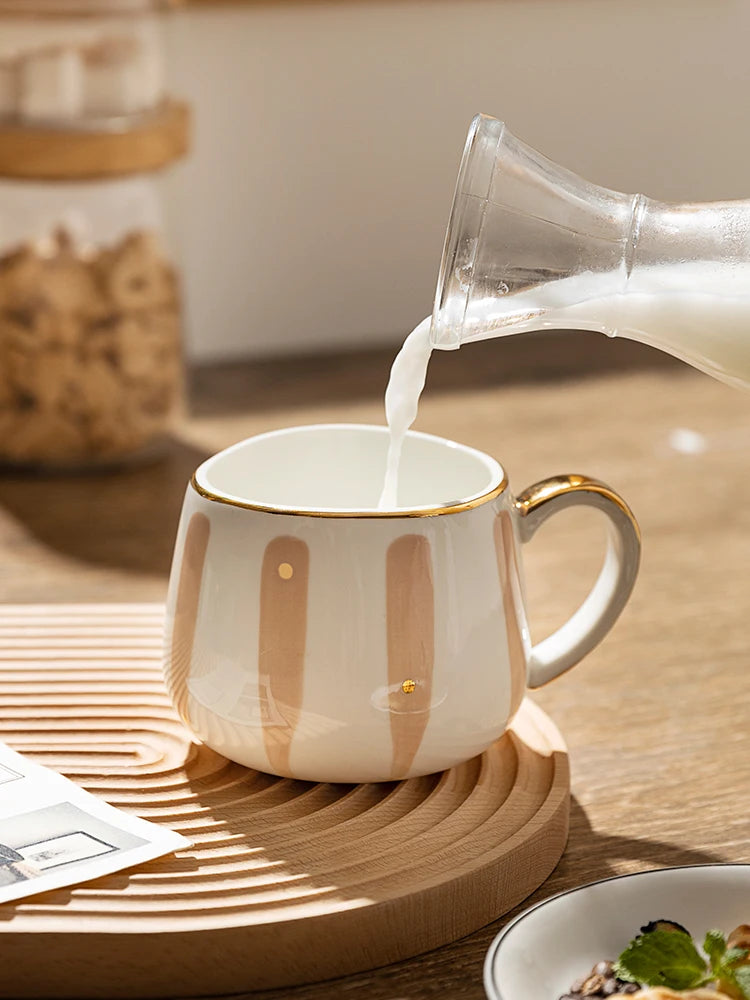 Caneca de café de cerâmica criativa nórdica
