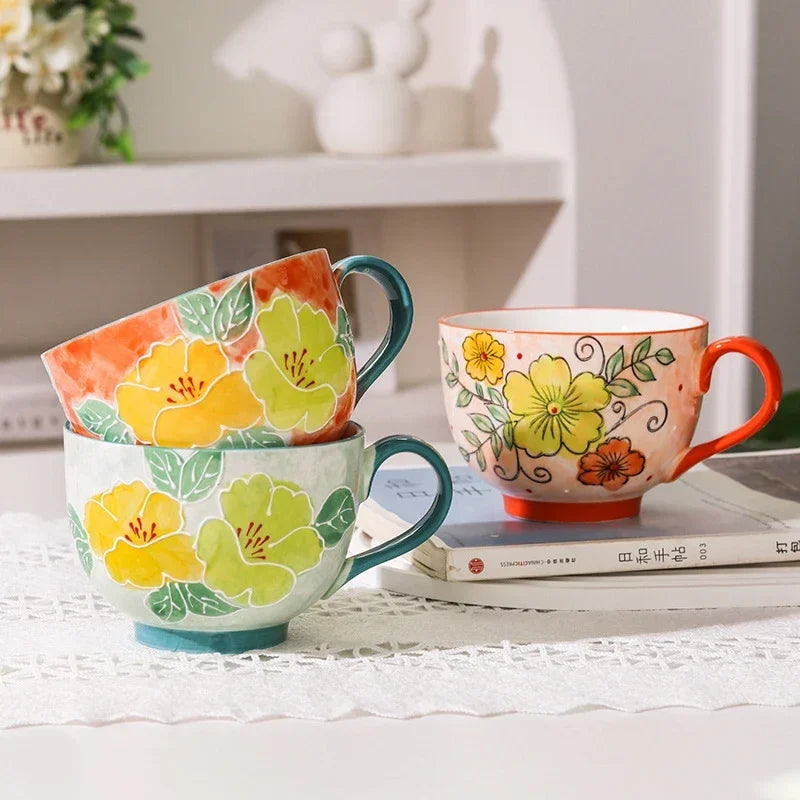 Caneca de café de porcelana feita a mão