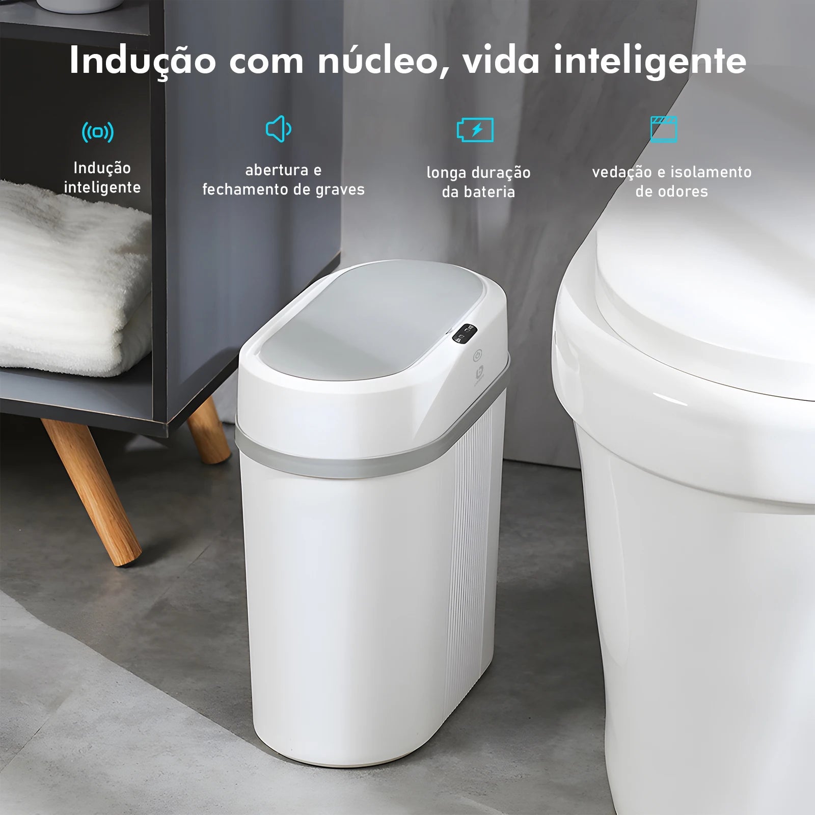 Lixeira inteligente com sensor automático-Azzura