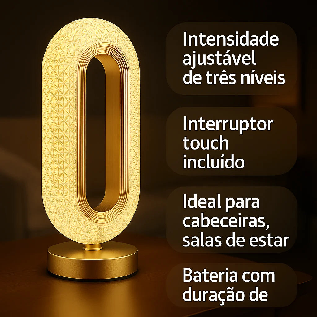 Luminária de Mesa Cristal LED