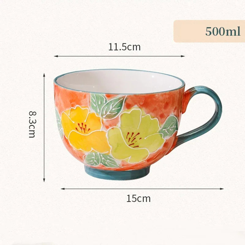 Caneca de café de porcelana feita a mão