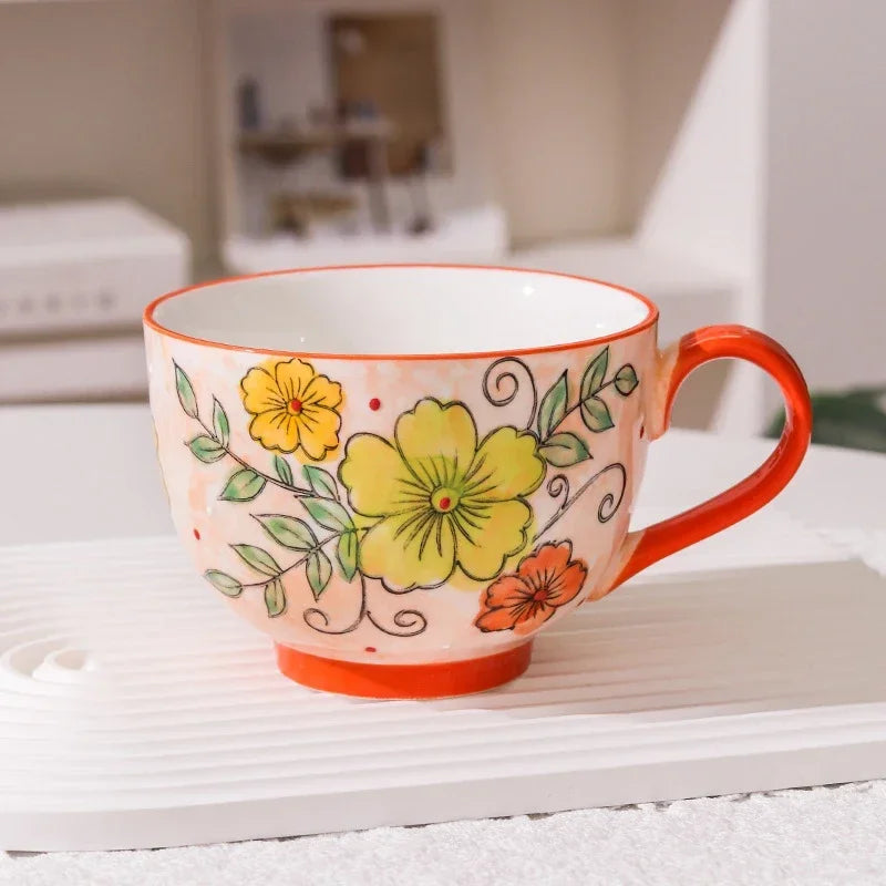 Caneca de café de porcelana feita a mão