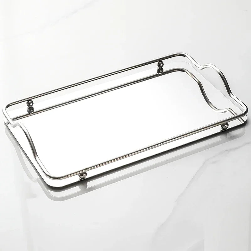 Bandeja de armazenamento de aço inoxidável Lumine