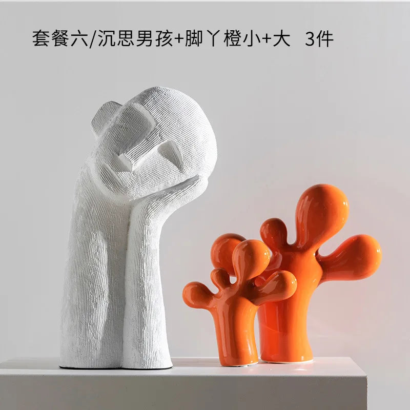 Escultura Cactus tipo bexiga em Poliresina